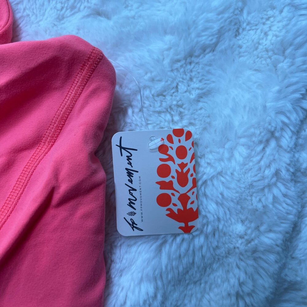 NWT Free People FP Movement Neon Coral Sports Bra –‎ Women's Medium - Picture 6 of 9